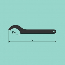 Hakenschlüssel (A = 120 mm)*Sonderpreis* nur solange der Vorrat reicht, s. unten unter „Informationen“